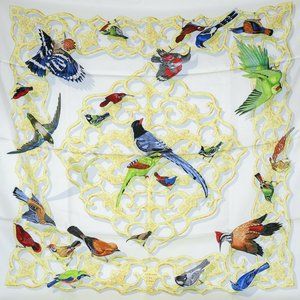Hermes "Oiseaux De L'inde Et De L'himalaya” Scarf